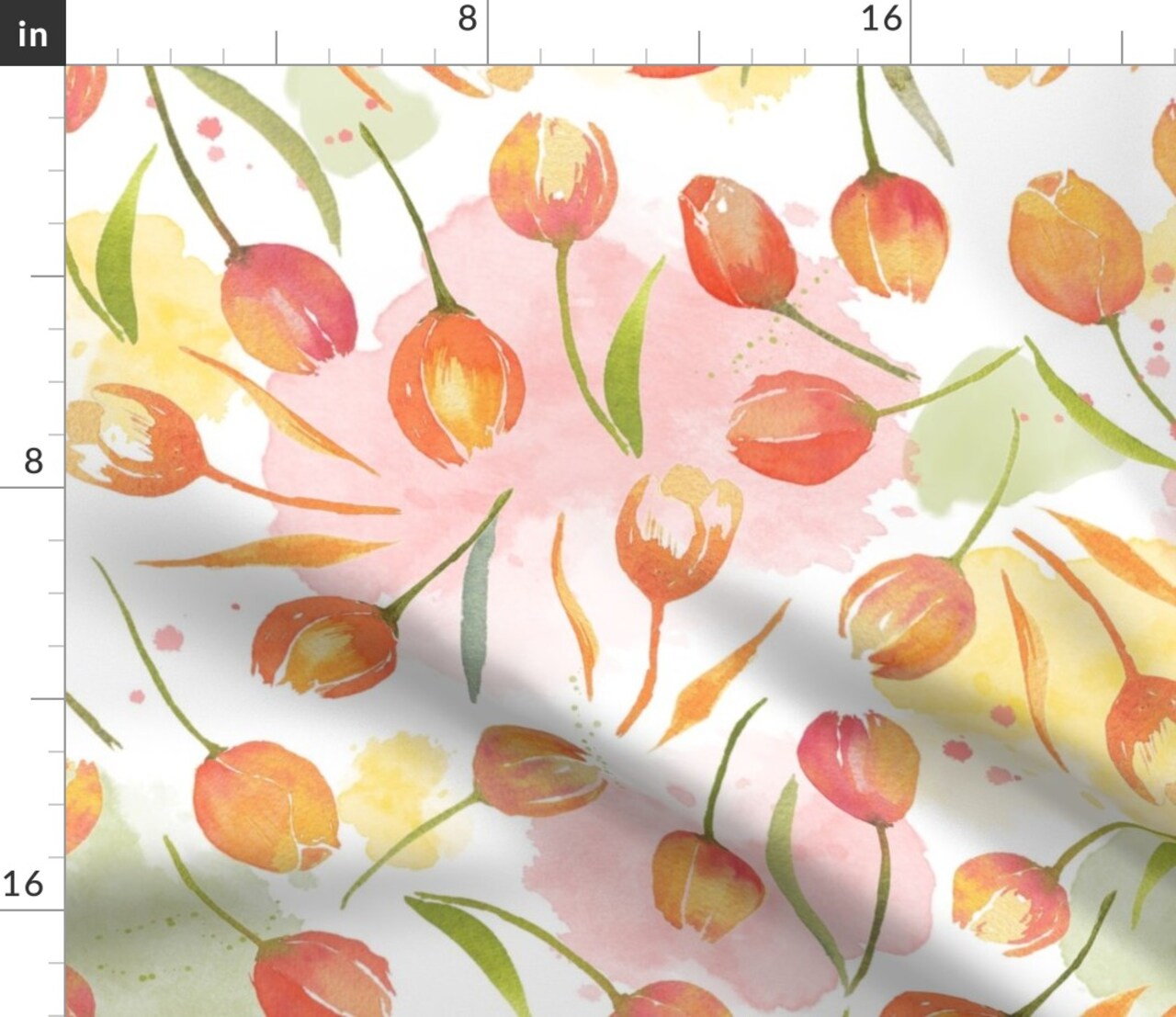 Watercolor Floral Garden Cottagecore Spring Botanical Flowers Nature Feminine Custom Printed Fabric by Spoonflower Various Fabrics by the Yard or Fat Quarter